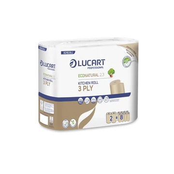 Lucart Econatural 2.3 Háztartási 3 rétegű tekercses kéztörlő 24 tekercs/karton  821639