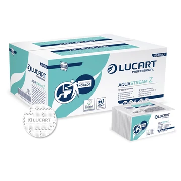 Lucart Aquastream Z hajtogatott kéztörlő papír  3 630 lap/karton  864018
