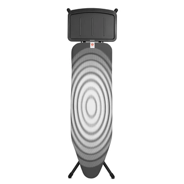 Brabantia Solid Steam Unit Holder vasalódeszka 1240x380mm - B méret, fix vasalótálca gőzállomásokhoz, D=22mm fekete váz, titán ovális huzat - 101083