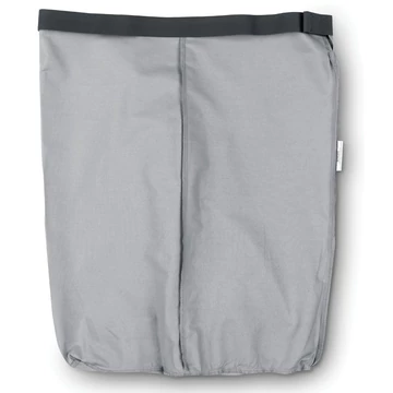 Brabantia Laundry Bin Bag Selector tépőzáras szennyesgyűjtő csere zsák, ovális formájú 55L (2x27,5L) kapacitású Laundry Bin Selector szennyestartókhoz, mosógépben mosható, szürke - 102387