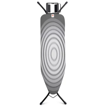 Brabantia Steam Iron Rest vasalódeszka 1240x380mm - B méret, kinyitható vasalótámasz, D=22mm fekete váz, titán ovális huzat - 103841