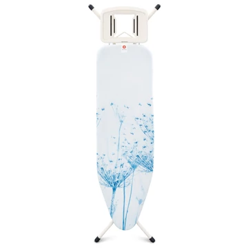 Brabantia Solid Steam Iron Rest vasalódeszka 1240x380mm - B méret, fix vasalótámasz, D=22mm fehér váz, pamut virág huzat - 108822