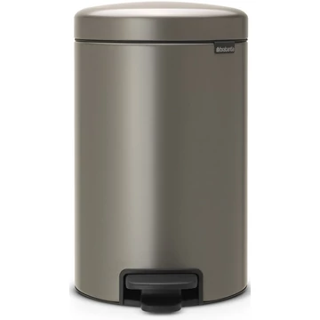 Brabantia NewIcon pedálos hulladékgyűjtő szagmentesen záródó Soft-Close fedél, műanyag tartály, 12L - X méret, acél, platinaszürke - 113628
