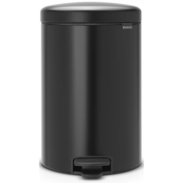 Brabantia NewIcon pedálos hulladékgyűjtő szagmentesen záródó Soft-Close fedél, műanyag tartály, 20L - Y méret, acél, matt fekete - 114106
