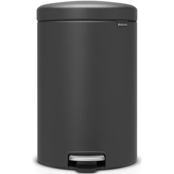 Brabantia NewIcon pedálos hulladékgyűjtő szagmentesen záródó Soft-Close fedél, műanyag tartály, 20L - Y méret, acél, határtalan szürke ásványi textúra - 114182