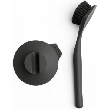 Brabantia SinkSide Dish Brush with Suction Cup Holder mosogatókefe tapadókorong tartóval, műanyag, sötétszürke - 117589