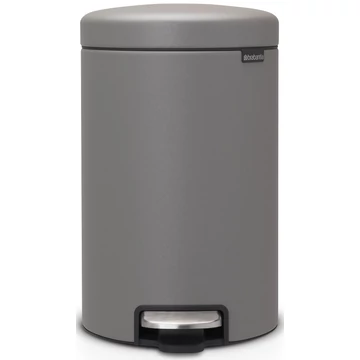 Brabantia NewIcon pedálos hulladékgyűjtő szagmentesen záródó Soft-Close fedél, műanyag tartály, 12L - X méret, acél, betonszürke ásványi textúra - 119149