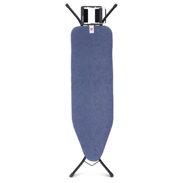 Brabantia Steam Iron Rest vasalódeszka 1240x380mm - B méret, kinyitható vasalótámasz, D=22mm fekete váz, farmerkék huzat - 134265