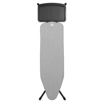 Brabantia Solid Steam Unit Holder vasalódeszka 1240x380mm - B méret, fix vasalótálca gőzállomásokhoz, D=22mm fekete váz, metalizált szürke huzat - 134388