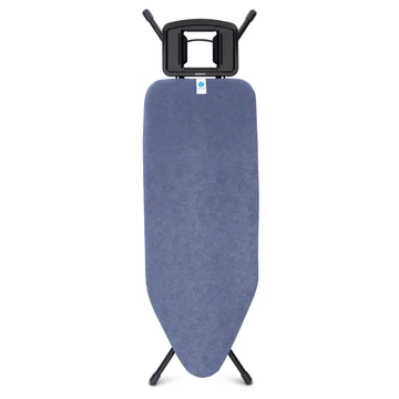 Brabantia Solid Steam Iron Rest vasalódeszka 1240x450mm - C méret, fix vasalótámasz, D=25mm fekete váz, farmerkék huzat - 134524