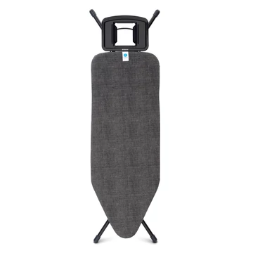 Brabantia Solid Steam Iron Rest vasalódeszka 1240x450mm - C méret, fix vasalótámasz, D=25mm fekete váz, farmer fekete huzat - 134609