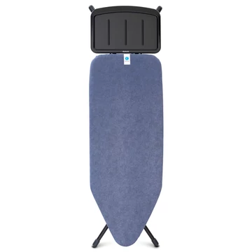 Brabantia Solid Steam Unit Holder vasalódeszka 1240x450mm - C méret, fix vasalótálca gőzállomásokhoz, D=22mm fekete váz, farmerkék huzat - 134623