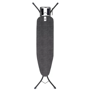 Brabantia Steam Iron Rest vasalódeszka 1100x300mm - A méret, gőzölős vasalótámasszal, D=22mm fekete váz, farmer fekete huzat - 134944
