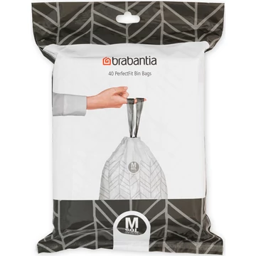 Brabantia PerfectFit szemeteszsák, M méret, 60L, visszazárható adagoló csomag, 40 zsák/csomag
