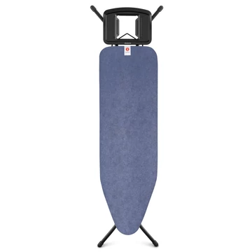 Brabantia Solid Steam Iron Rest vasalódeszka 1240x380mm - B méret, fix vasalótámasz, D=22mm fekete váz, farmerkék huzat - 139000