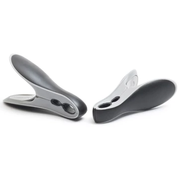 Brabantia Smart Pegs okos ruhacsipeszek 8db-os szett, hosszú élettartamú, 100% műanyag fém alkatrészek nélkül, erős fogással nehéz ruhaneműkhöz is, fekete/szürke - 149405