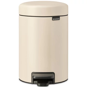 Brabantia NewIcon pedálos hulladékgyűjtő szagmentesen záródó Soft-Close fedél, műanyag tartály, 3L - V méret, acél, világos bézs - 149887
