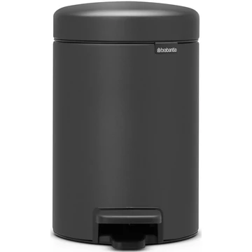 Brabantia NewIcon pedálos hulladékgyűjtő szagmentesen záródó Soft-Close fedél, műanyag tartály, 3L - V méret, acél, határtalan szürke ásványi textúra - 200465