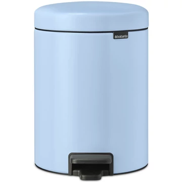 Brabantia NewIcon pedálos hulladékgyűjtő szagmentesen záródó Soft-Close fedél, műanyag tartály, 5L - W méret, acél, álomkék - 202681
