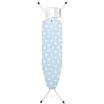 Brabantia Steam Iron Rest vasalódeszka 1100x300mm - A méret, kinyitható vasalótámasz, D=22mm fehér váz, friss fuvallat huzat - 218729