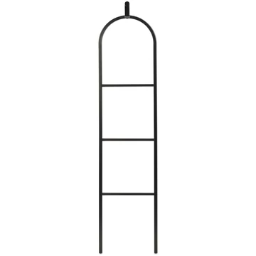 Brabantia Linn Dressboy szobainas, 380x1680mm, helytakarékos, akasztós vállfatartóval, lekerekített, 3 szintes, talp nélküli, acél, fekete - 229886