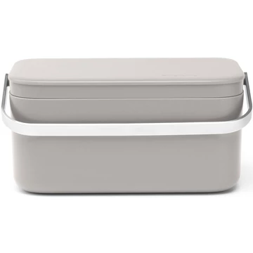 Brabantia Food Waste Caddy élelmiszerhulladék-gyűjtő 1800ml, ABS műanyag, r.m. acél fogantyú, középszürke - 230080