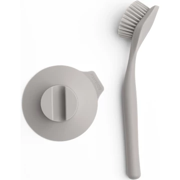 Brabantia SinkSide Dish Brush with Suction Cup Holder mosogatókefe tapadókorong tartóval, műanyag, középszürke - 230226