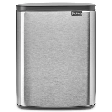 Brabantia Bo Waste Bin hulladékgyűjtő felnyitható, Soft-Close fedéllel, műanyag tartály, 12L - C méret, r.m. acél, selyem ujjlenyomatmentes - 230486