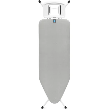 Brabantia Solid Steam Iron Rest vasalódeszka 1240x450mm - C méret, fix vasalótámasz, D=25mm fehér váz, metalizált szürke huzat - 238864