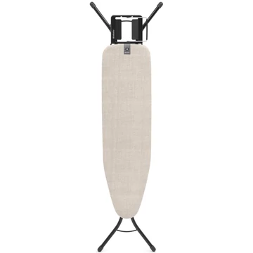 Brabantia Steam Iron Rest vasalódeszka 1100x300mm - A méret, gőzölős vasalótámasszal, D=22mm fekete váz, farmer szürke huzat - 242885