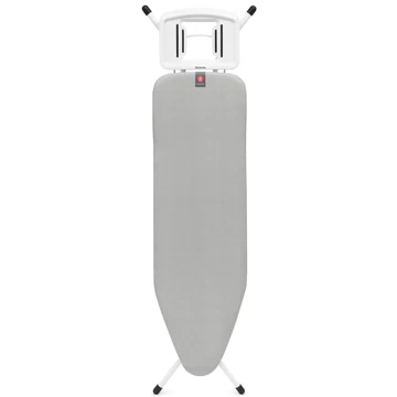 Brabantia Solid Steam Iron Rest vasalódeszka 1240x380mm - B méret, fix vasalótámasz, D=22mm fehér váz, metalizált szürke huzat - 243424