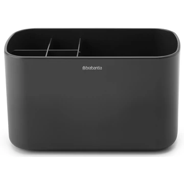 Brabantia ReNew Bathroom Caddy kozmetikai rendszerező, elválasztó betétekkel, csepptálcával, csúszásmentes talppal, műanyag, sötétszürke - 280085