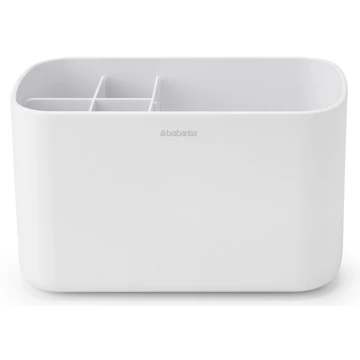 Brabantia ReNew Bathroom Caddy kozmetikai rendszerező, elválasztó betétekkel, csepptálcával, csúszásmentes talppal, műanyag, fehér - 280108