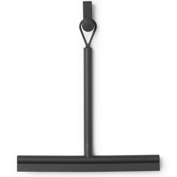 Brabantia ReNew Shower Squeegee 240mm vízlehúzó zuhanyzóba függeszthető akasztóval, 1. oldal vízlehúzó, 2. oldal kefés fej, csúszásmentes, szilikon, sötétszürke - 280160