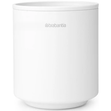 Brabantia MindSet fogkefe tartó kiemelhető cseppgyűjtő tartállyal, acél, szikrázó fehér ásványi textúra - 303265