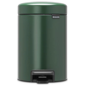 Brabantia NewIcon pedálos hulladékgyűjtő szagmentesen záródó Soft-Close fedél, műanyag tartály, 3L - V méret, acél, fenyőzöld - 304002