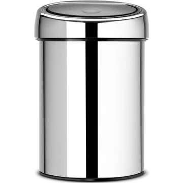 Brabantia Touch Bin fali/álló nyomófedeles hulladékgyűjtő XXS, 3L - A méret, r.m. acél, fényes - 363962