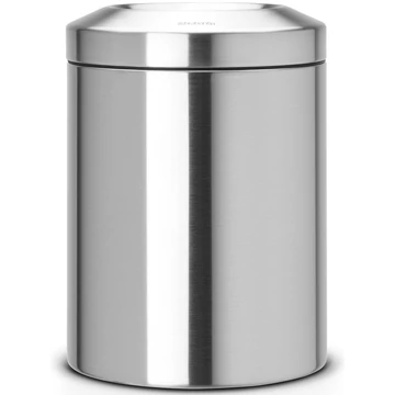 Brabantia Flame Guard önoltó papírkosár hulladékbedobó nyílással, fém kosárral, 7L, r.m. acél, selyem - 378942