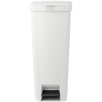 Brabantia StepUp pedálos kuka hulladéktípus jelölő ablakkal, lecsapódásgátló fedél, 40L - L méret, 91% újrahasznosított műanyag, világos szürke - 800009