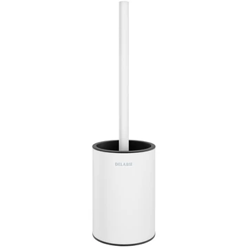 DELABIE Be-Line fali WC-kefe alacsony házzal, biztonsági rögzítéssel, 1mm AISI304 r.m. acél, matt fehér