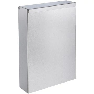 DELABIE fali fedeles intim hulladékgyűjtő, SLIM kialakítás, 4,5L, 1mm r.m. acél, selyem