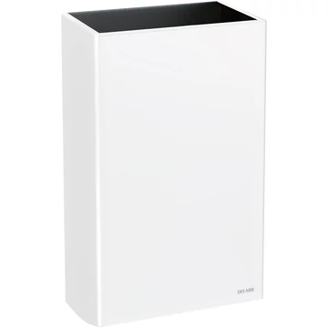 DELABIE fali hulladékgyűjtő fedő nélkül, SLIM kialakítás, 20L, r.m. acél, fehér