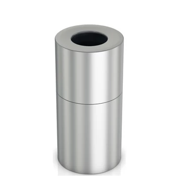 Vandálbiztos nagy méretű 50L álló hulladékgyűjtő, H=775mm, alumínium, ujjlenyomatmentes