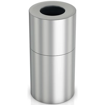 Vandálbiztos extra nagy méretű 100L álló hulladékgyűjtő, H=860mm, alumínium, ujjlenyomatmentes