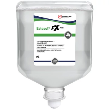 SCJP Estesol Pure FX Light Duty illatanyag- és színezékmentes kézmosó habszappan, hipoallergén, fokozott tisztítóhatás: 3/5, Light Duty adagolóhoz, 2L patron