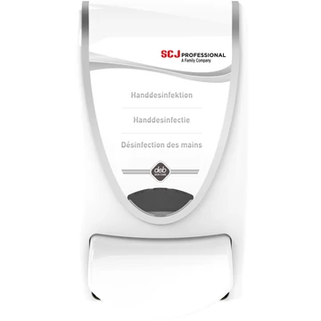 SCJP Proline Sanitize kézfertőtlenítő adagoló InstantFOAM COMPLETE és InstantGEL kézfertőtlenítő patronhoz, manuális, 1L, fehér/króm