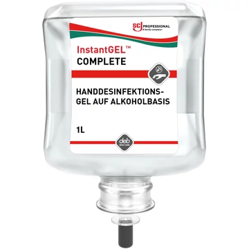 SCJP InstantGEL COMPLETE alkoholos kézfertőtlenítő gél, széles hatásspektrum, illat- és színezékmentes, hipoallergén, Proline manuális adagolóhoz, 1L patron