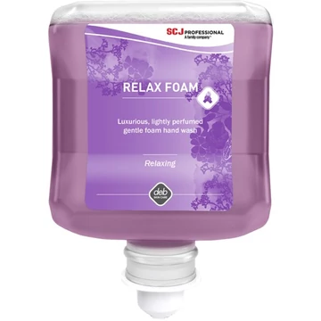 SCJP Relax Foam habszappan illóolajokat tartalmazó relaxáló illattal - cédrusfa és pacsuli, lila, Proline manuális adagolóhoz, 1L patron