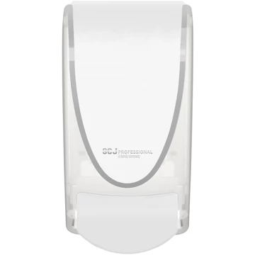 SCJP Proline Quick-View nyomógombos adagoló patronos rendszerű kézhigiénés és bőrápoló termékekhez, manuális, 1L, ABS műanyag, fehér/opálos/króm