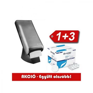 Lucart L-One asztali (sísánc) szalvéta adagoló 1 db + 3 karton 832293 szalvéta